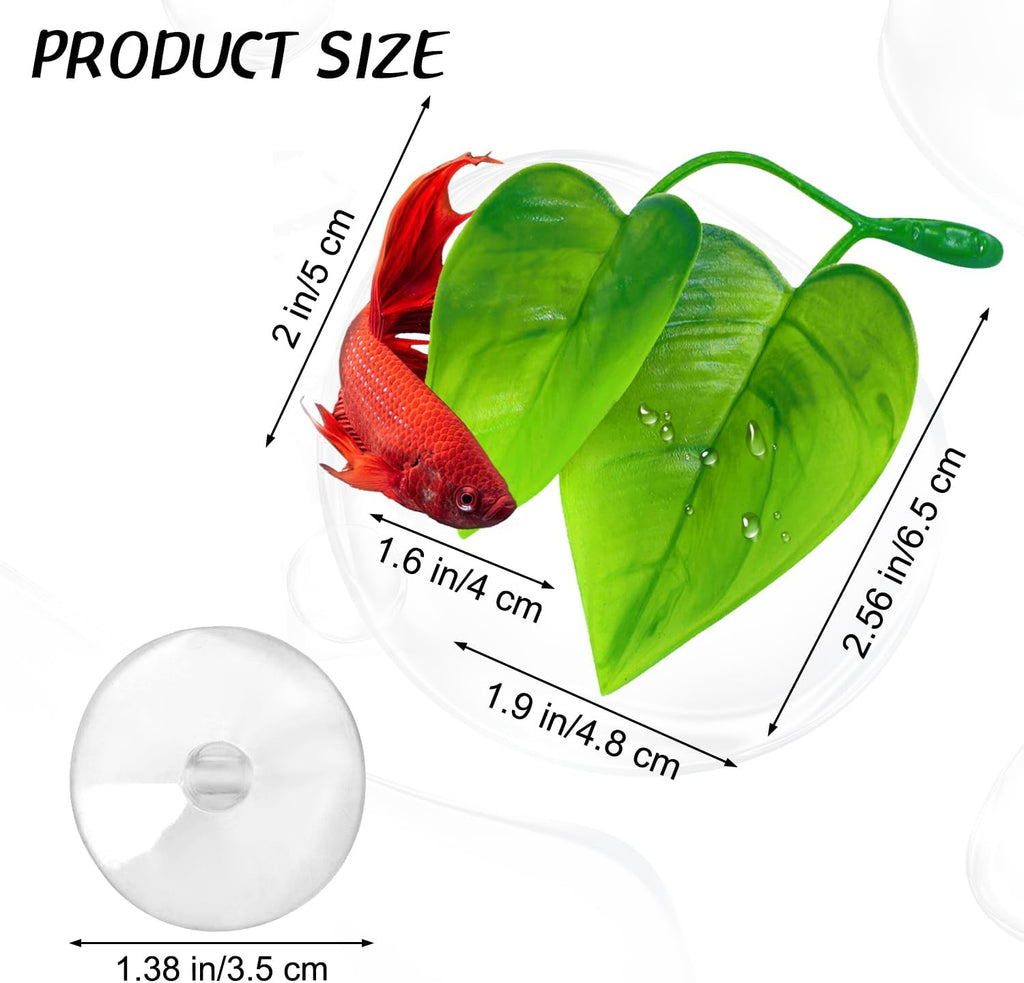 URATOT 4 Pack Betta Fish Leaf Pad Simulating The Natural Habitat for Betta Spawning Grounds Breeding Resting Bed