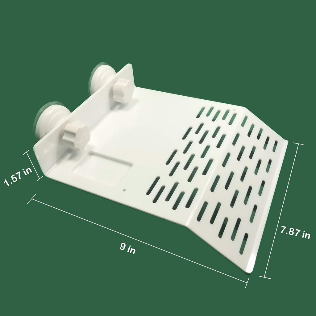 J-star White Large Reptile Basking Platform, Aquarium Turtles Turtle Basking Platform, Turtle Tank Accessories Floating Turtle Habitat Dock