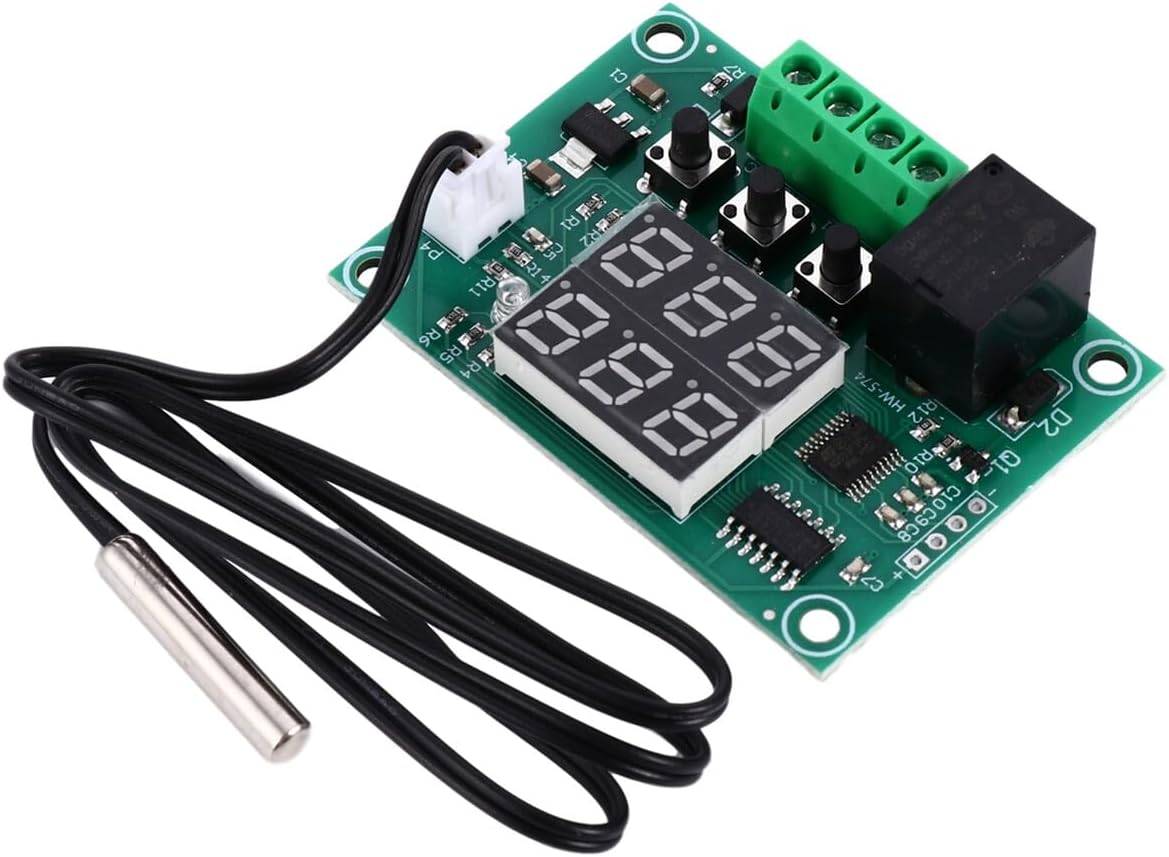 High Precision Dual LED Digital Thermostat Controller Module Voltage Temperature Control Switch with Range for Greenhouse Boiler Hatching Use