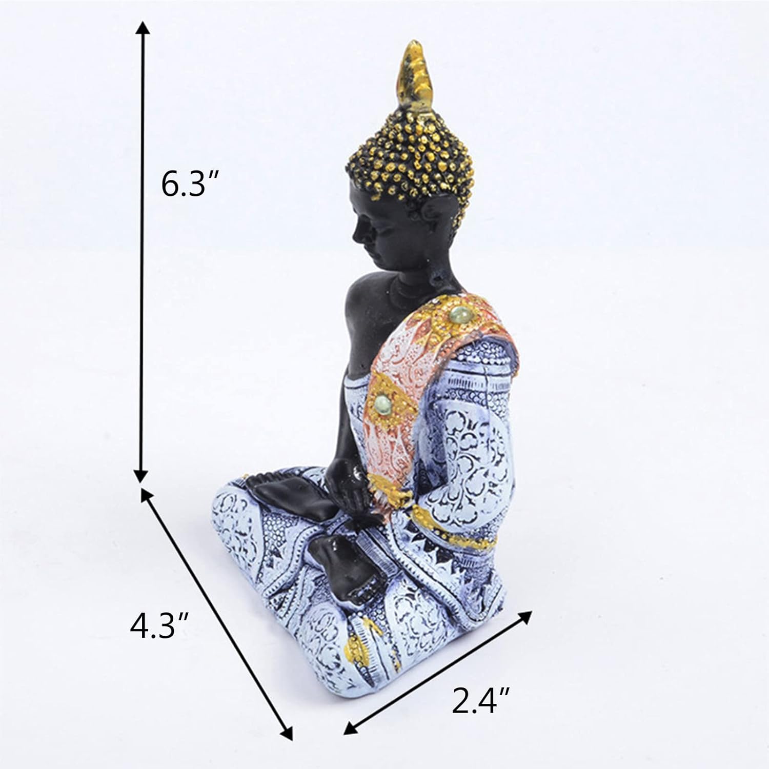 Buddha Statue Decor Ornament Aquarium Fish Tank Decorations Reptile Turtle Lizard Spider Tanks Terrarium Thai Buddhism Sculpture Figurine Pet Red