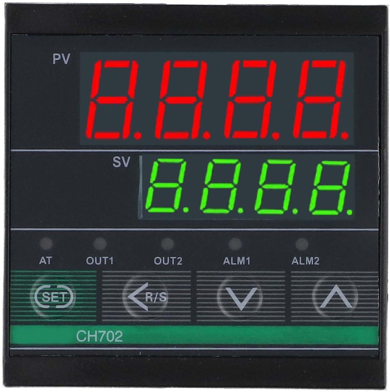 CH702 PID Temperature Control Module With Dual Output Relay And For SSR, Two Alarm Alerts, LCD Display For Injection Molding Machines And Ovens