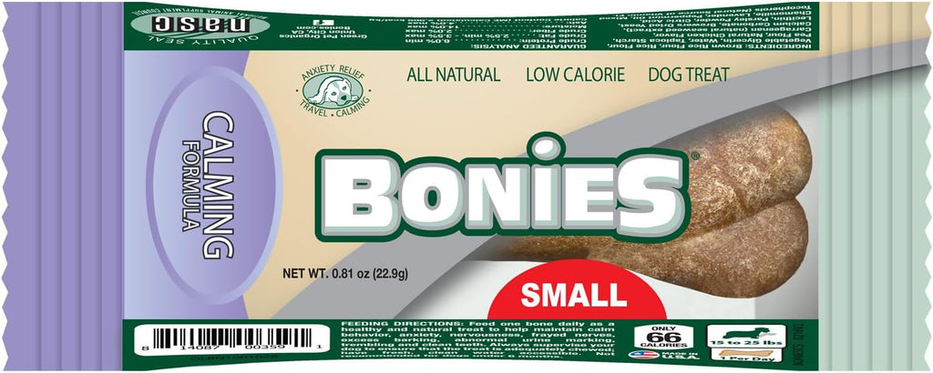 Bonies Natural Hip & Joint Formula Small-Sized Single Bone, Glucosamine & Omega Fatty Acids, Fresh Breath, Clean Teeth, Low Calories, Chicken Flavor, Small Dog, 1 Bone