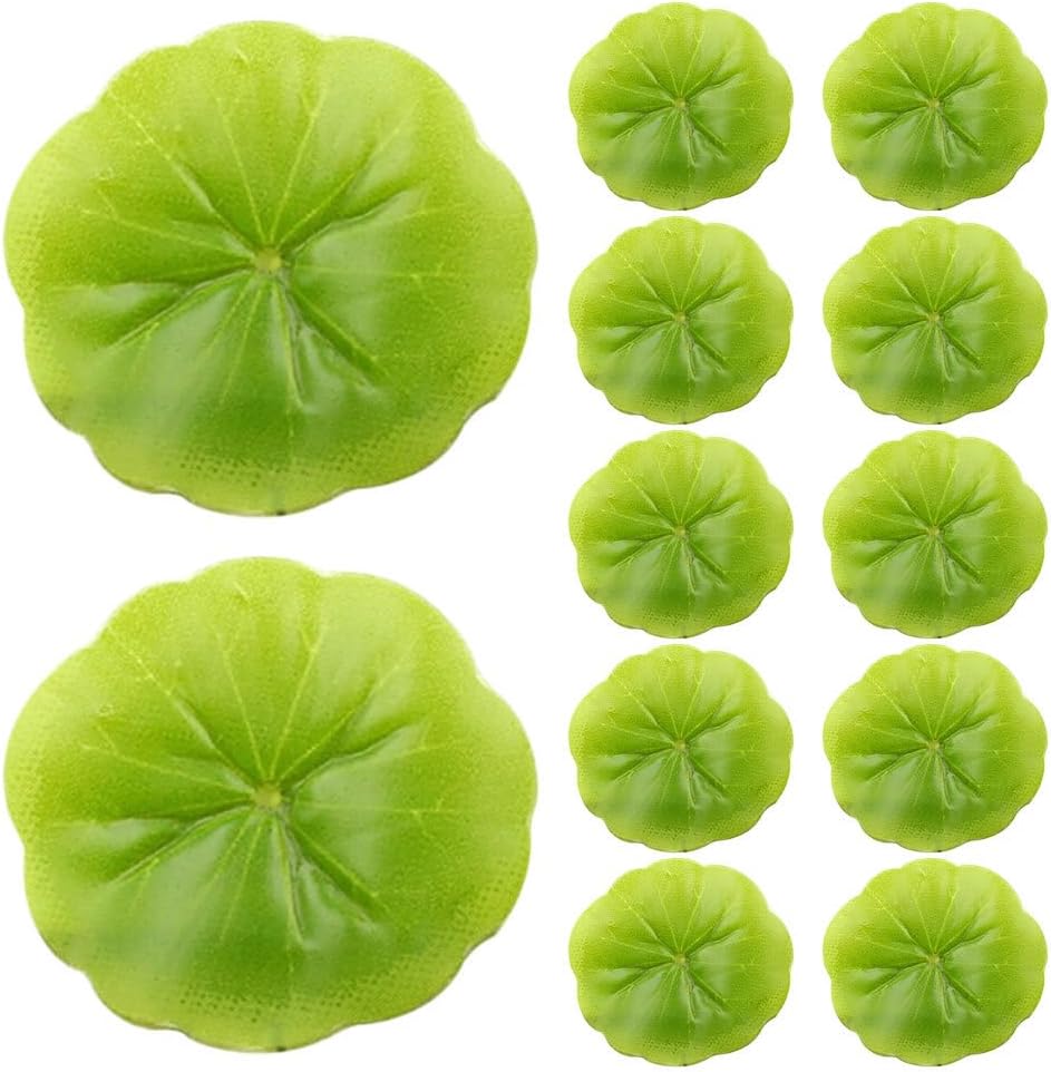 Alipis Simulated Lotus Leaf Decoration 30Pcs Mini Floating Lily Pads for Aquarium Fish Pond Micro Landscape DIY Water Plant Ornaments