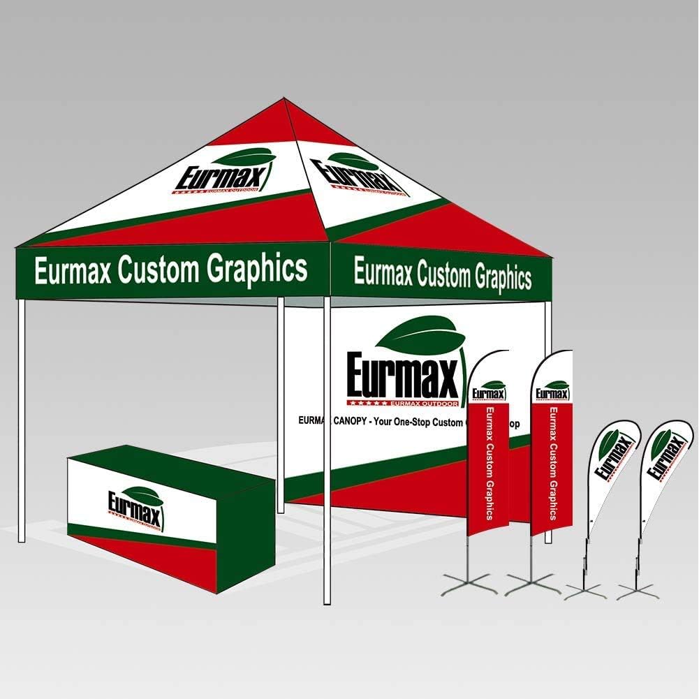 Eurmax USA 5'x5' Pop Up Canopy Tent Commercial Instant Canopies with Heavy Duty Roller Bag,Bonus 4 Sand Weights Bags (Navy Blue)