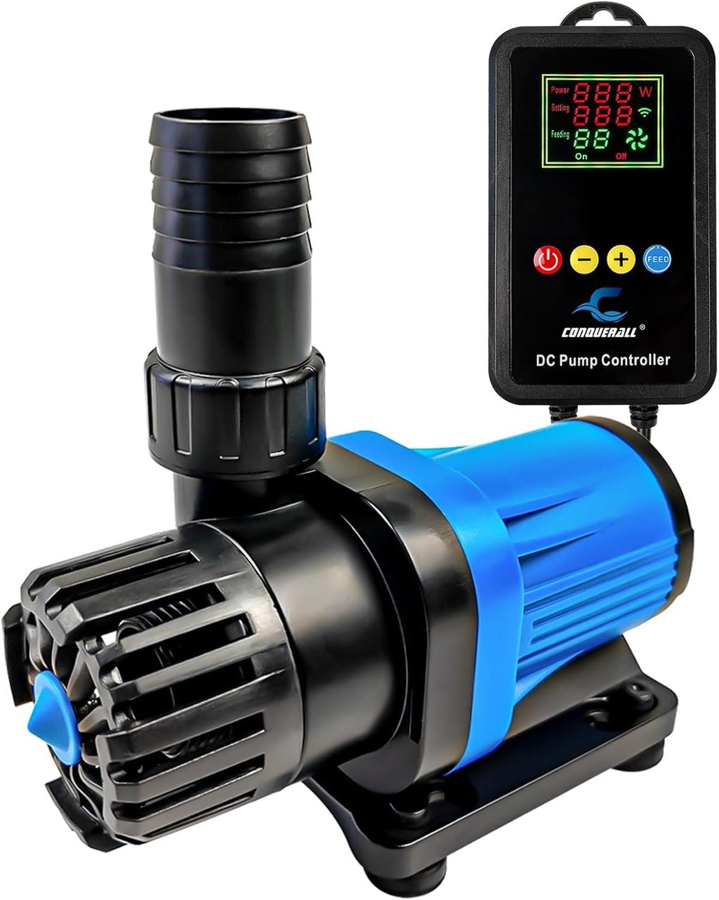 CONQUERALL CHS-3500 DC 24V DC 20W Adjustable Flow Water Pump 920GPH(US) 14.7FT Controlled Return Pump Suitable for hydroponics, aquariums, waterfalls, koi ponds, koi farming, fountains