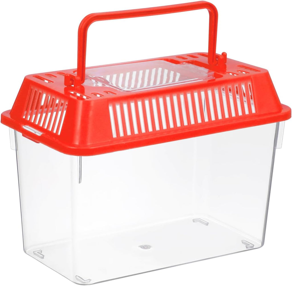 Mini Plastic Fish Tank, Small Portable Aquarium with Lid for Small Critters and Creatures Pet Fish Easy to Clean and Transparent Tank Design