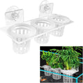 Upgrade Acrylic Aquarium Plant Holder Hanging Aquatic Plant Holder,Adjustable Suction Cup Fish Tank Pot for Hanging Cultivation and Aquarium Decor