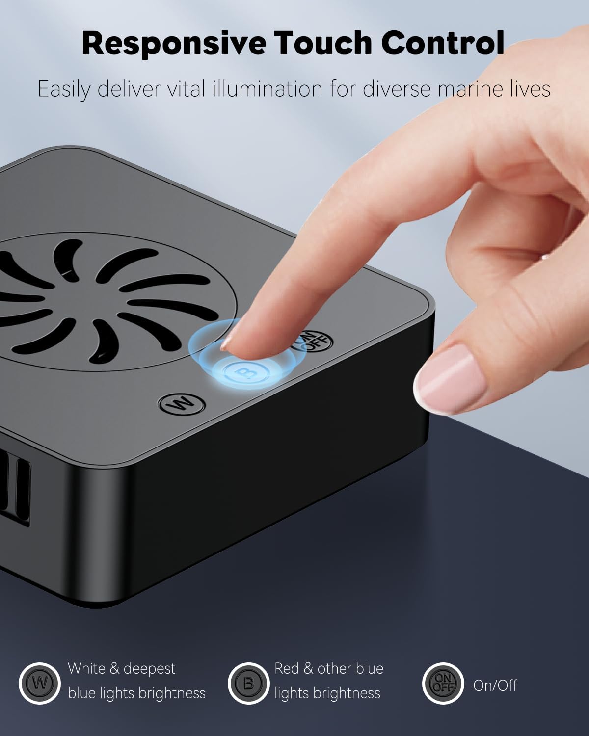 Pawfly 15 W LED Aquarium Light with Brilliant Blue White Red Lights for 1 to 10 Gallon Fish Tank