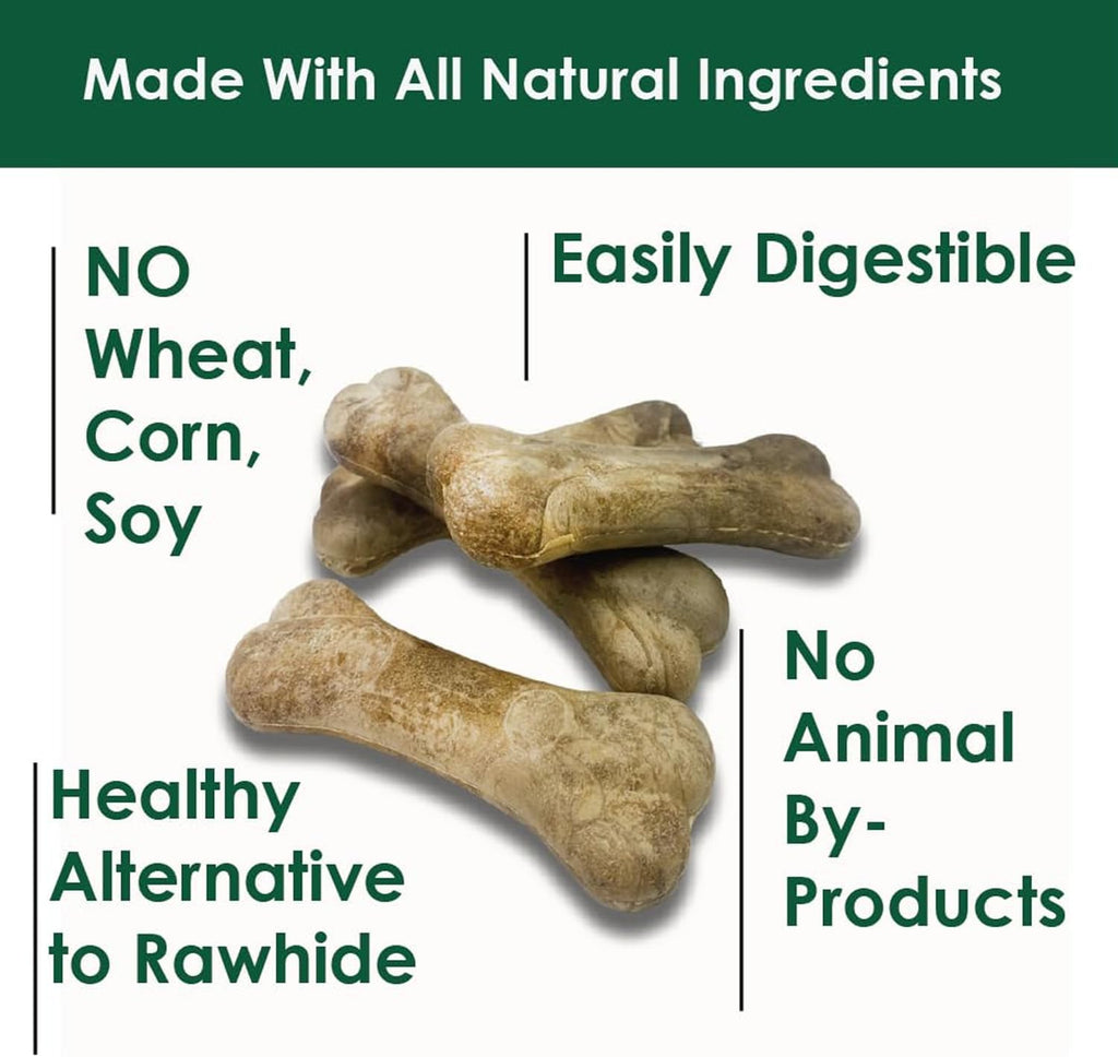 Bonies Natural Breath and Dental Formula Large-Sized Single Bone - All-Natural Ingredients, Fresh Breath, Cleans Teeth, Low Calories, Chicken Flavor, [Large Dogs], 5 Bones