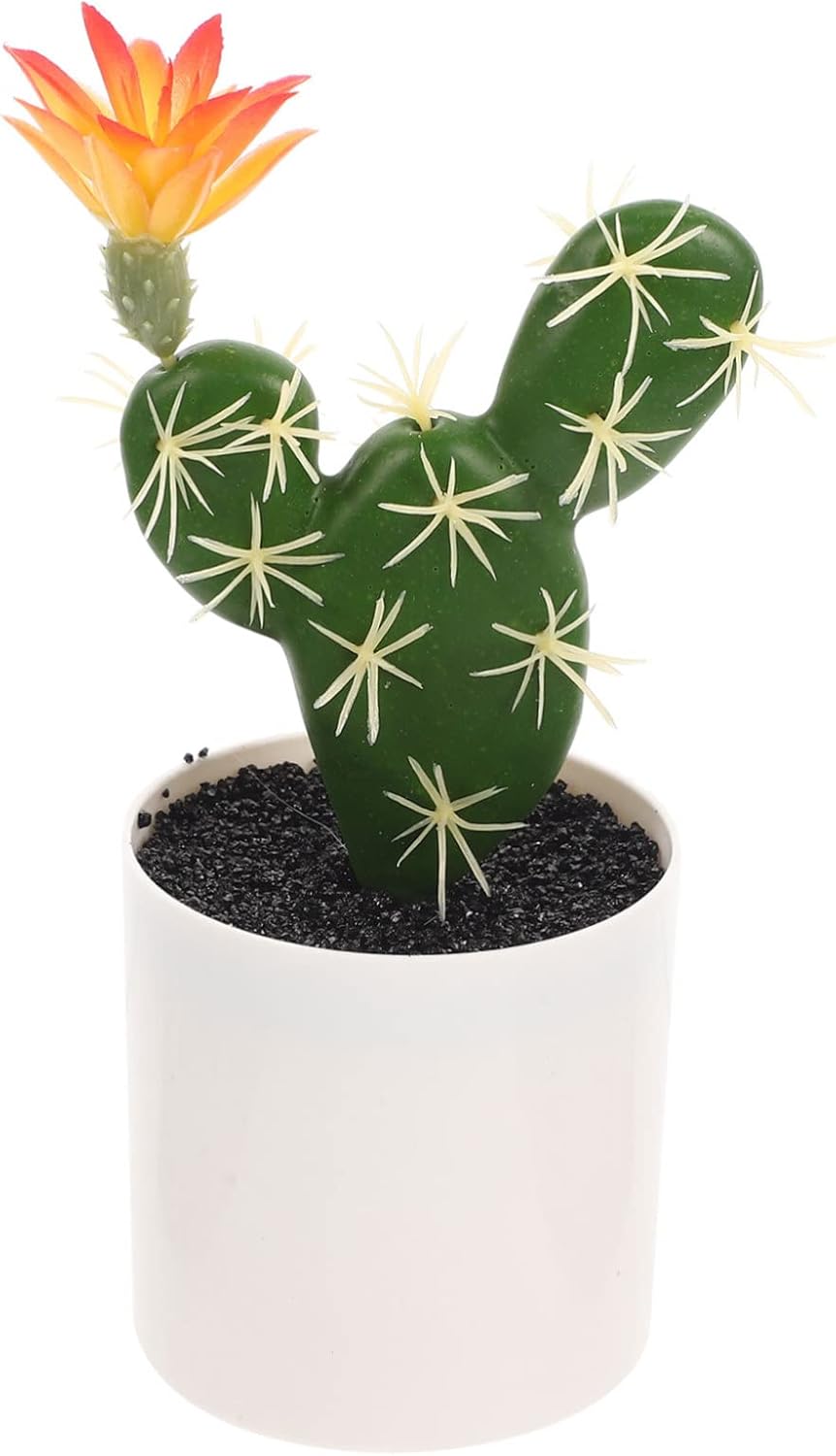 HOMSFOU Simulation Cactus Small Fake Cactus Lifelike Decor Suculentas Pot Faux Succulents Potted Fake Artificial in Pot Desktop Bonsai Small Bonsai Potted Model Mini Plastic Fake Succulent