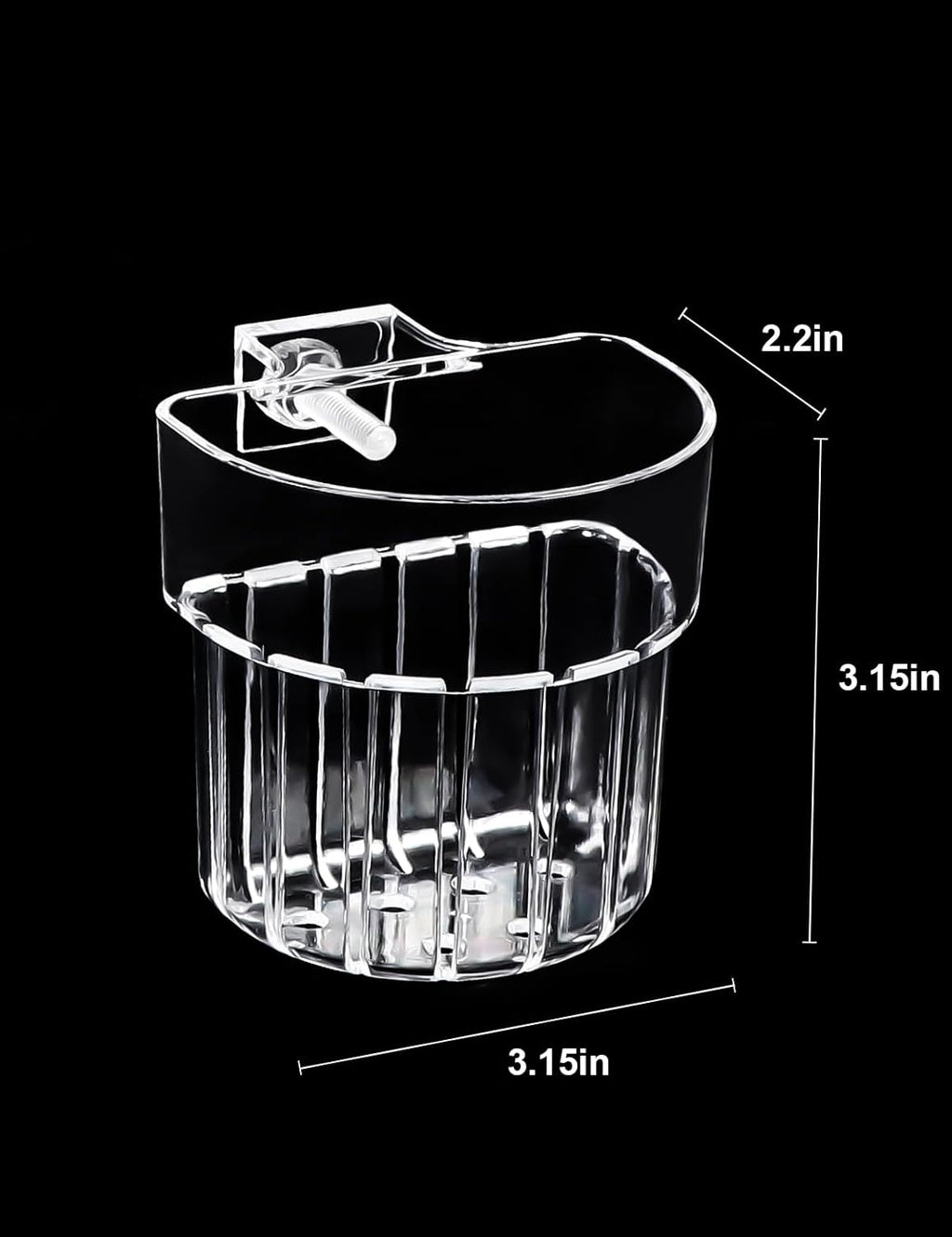 2 Pack Clear Aquarium Plant Holder Top Hanging Fish Tank Plant Holders Fits up to 0.8in Tank Edges, Aquarium Décor