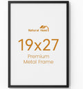 19x27 Aluminum Metal Picture Frame,Tempered Glass Black Large 19 x 27 Poster Frame for Puzzles Photos or Artwork to Wall Mount Horizontal or Vertical for Decor House,Office,Hotel