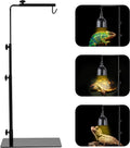 LUCKY HERP Reptile Lamp Stand, Adjustable 14-37 inch Metal Floor Light Holder, Heat Lamp Stand Reptile Light Stand for Glass Terrarium Heating Light & Dome Lampshade