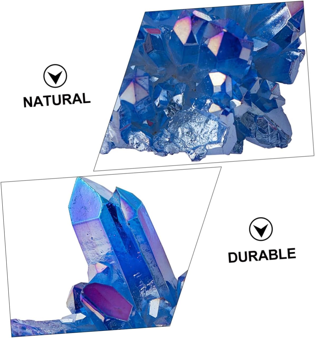 IMIKEYA 2pcs Sapphire Cluster Blue Crystal Stones Geode Specimen Drusy Geode Aquarium Crystal Stone Crystal Sculpture Spiritual Blue Healing Tumbled Gem Clusters Amethyst Cluster Mineral