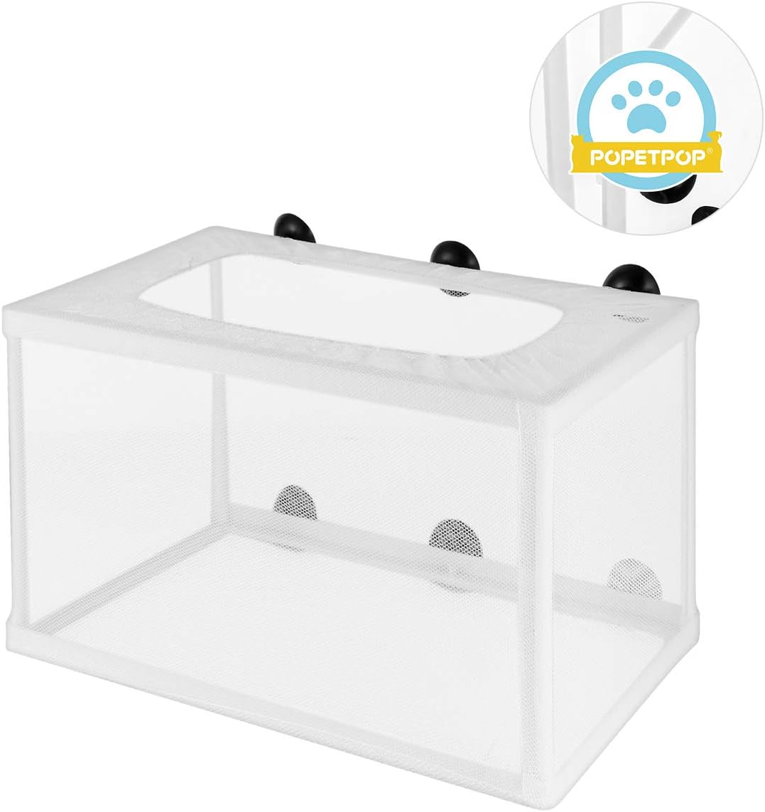 POPETPOP Fish Breeder Net - Fish Nursery for Aquarium-Fish Breeding Net - Hang on Breeder Box,Fish Breeder Box for Hatchery（L