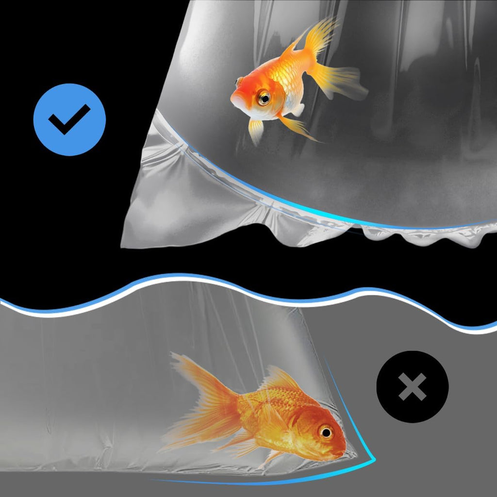 Fish Shipping Bags for Live Fish, 15x30” Round Bottom Double Seal Clear Leak-Proof Live Fishes Transport Bags Koi Transport Bag, Betta Shipping Fishery Bag (Ultimate 3 mil, 25 Pack)