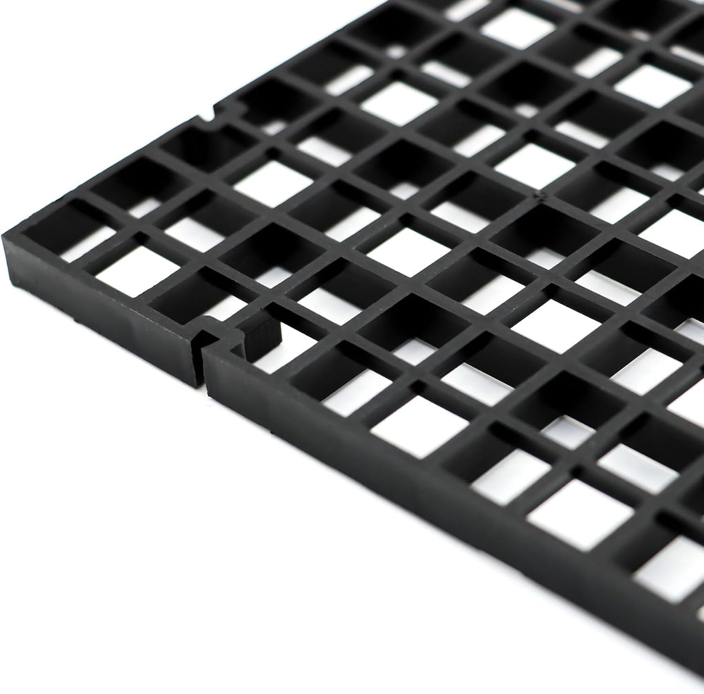 ALEGI 24 Pcs Aquarium Fish Tank Divider Plastic Egg Crate Aquarium Filter Bottom Tray Grid Isolation Board Partition Net Pane Separator (S 24pcs Black)