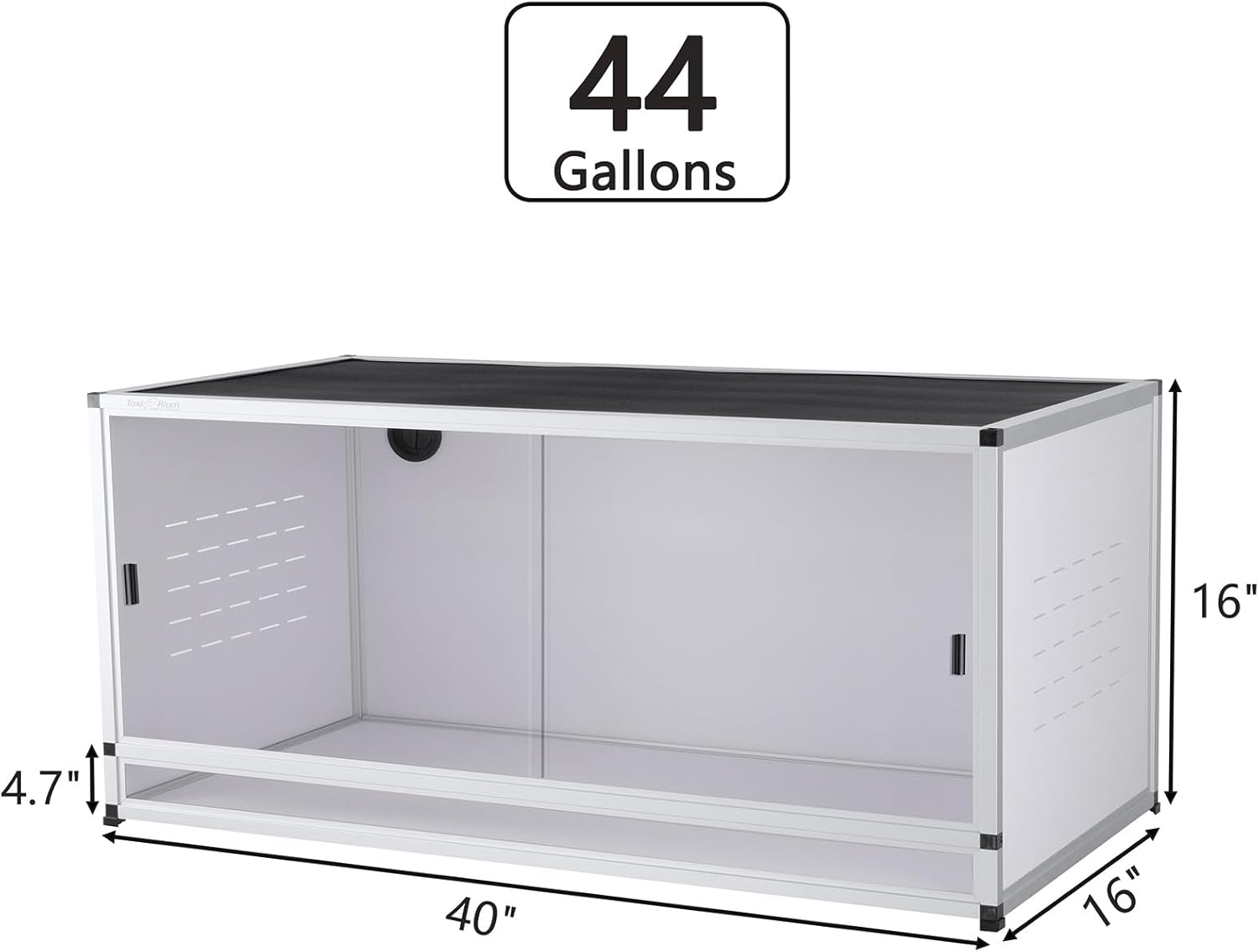 Reptile Enclosure 40x16x16'' Large Reptile Terrarium Habitat Tank for Bearded Dragon Gecko Lizard Snake, 44 Gallon Wide Breeding Lounge Vivarium Area with Sliding Doors Lock