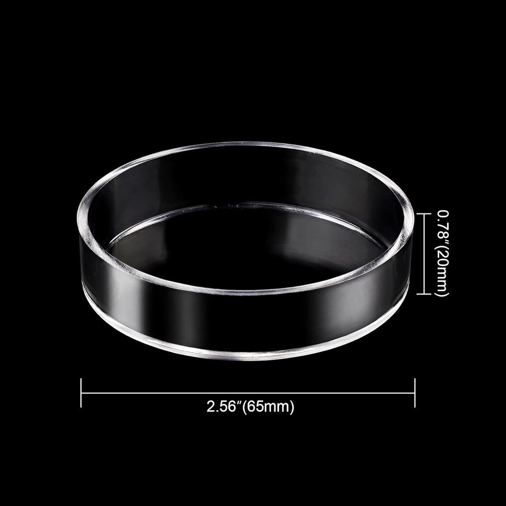 Aquarium Shrimp Feeder Dish Round Clear Fish Tank Feeding Dish Bowls (65mm)
