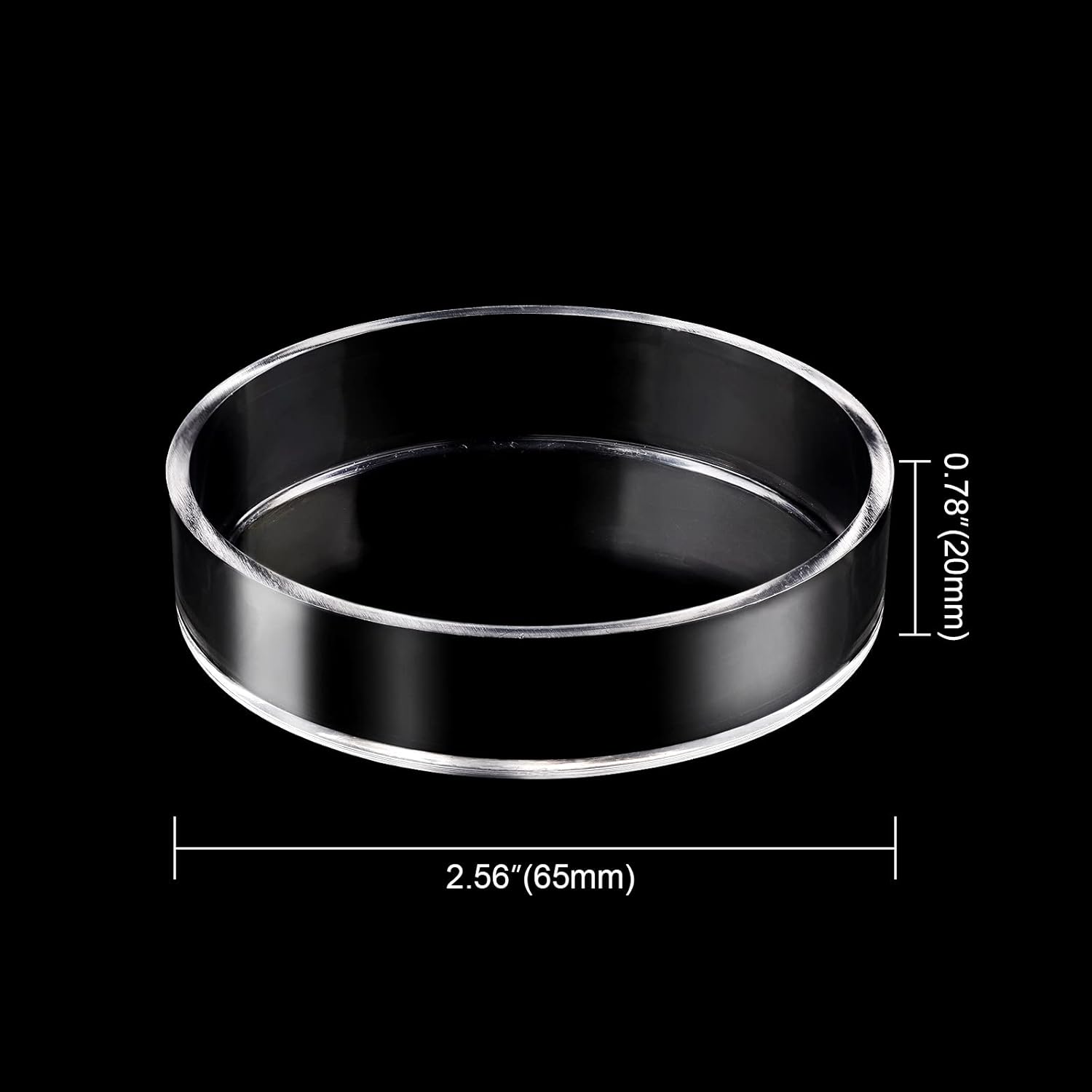 Aquarium Shrimp Feeder Dish Round Clear Fish Tank Feeding Dish Bowls (65mm)