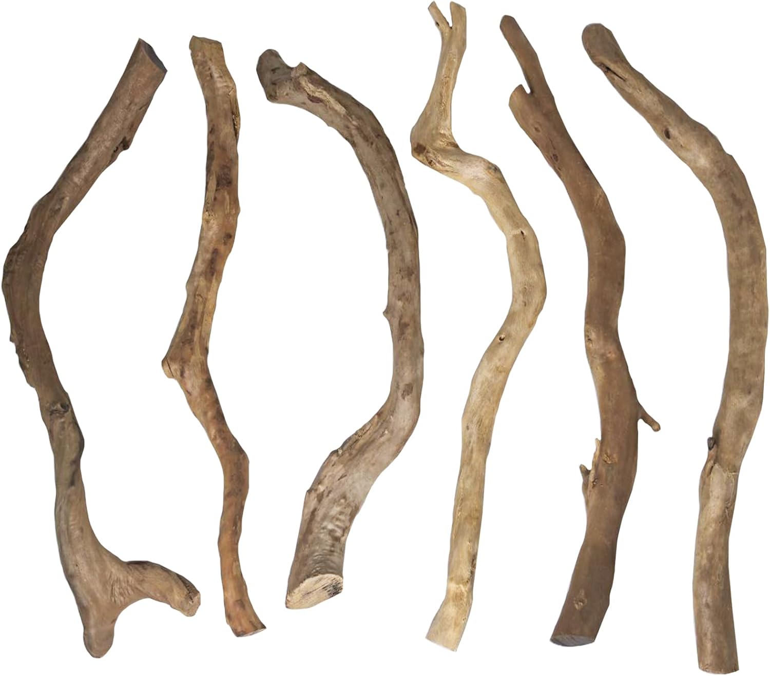 kathson Natural Driftwood for Aquarium, Red Moor Driftwood Mix 12''-16'' Long Driftwood for Decorations Aquarium Driftwood Assorted Shapes Natural Aquarium Decor Driftwood (350g, Coarse Branches)