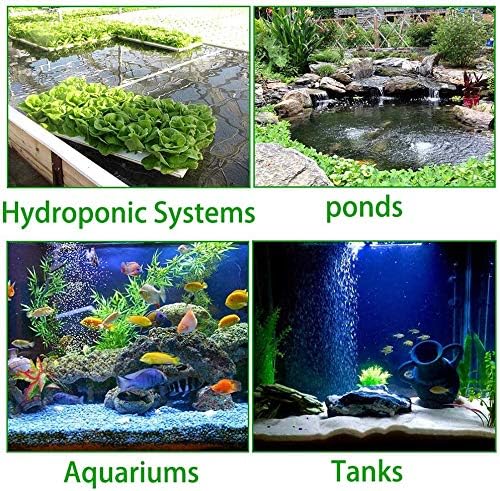 PINVNBY 4.2-Inch Air Stone Disc Bubble Diffuser with Suction Cups for Oxygenation in Fresh/Saltwater Tanks, Ponds, Hydroponic, Aquaponics, and as a Decorative Airstone for Aquariums