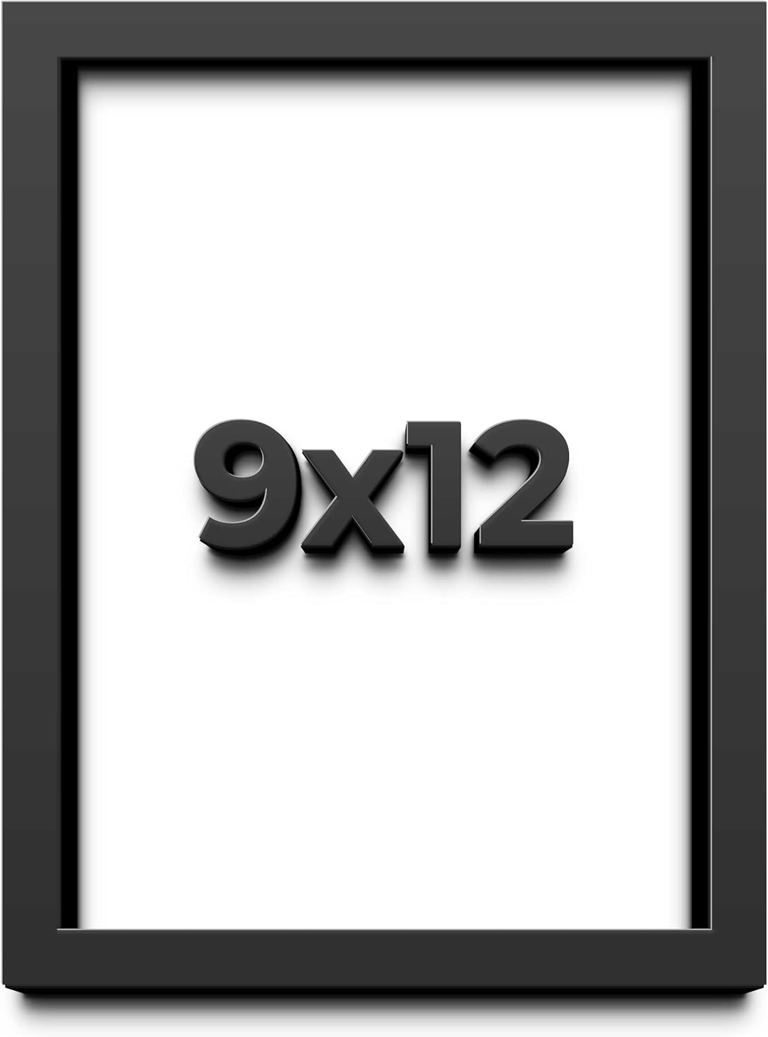 9x12 Shadow Box Frame Black | 1 Inch Deep Solid Wood Shadowbox Display Frame | UV Resistant Acrylic Plexiglass, Acid Free Backing, and Hanging Hardware | Dugan Picture Frame Style