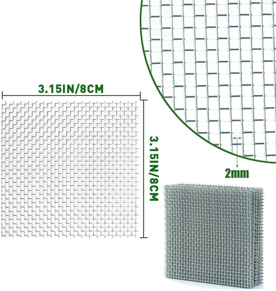 LINLAN 9 Pieces 3.1X3.1in (8X8cm) Aquarium Moss Mesh, 304 Stainless Steel Aquatic Moss Wall, Easy to Cut, for Fixing and Propagating Aquatic Mosses, DIY Aquarium Filtration, and Aquascaping