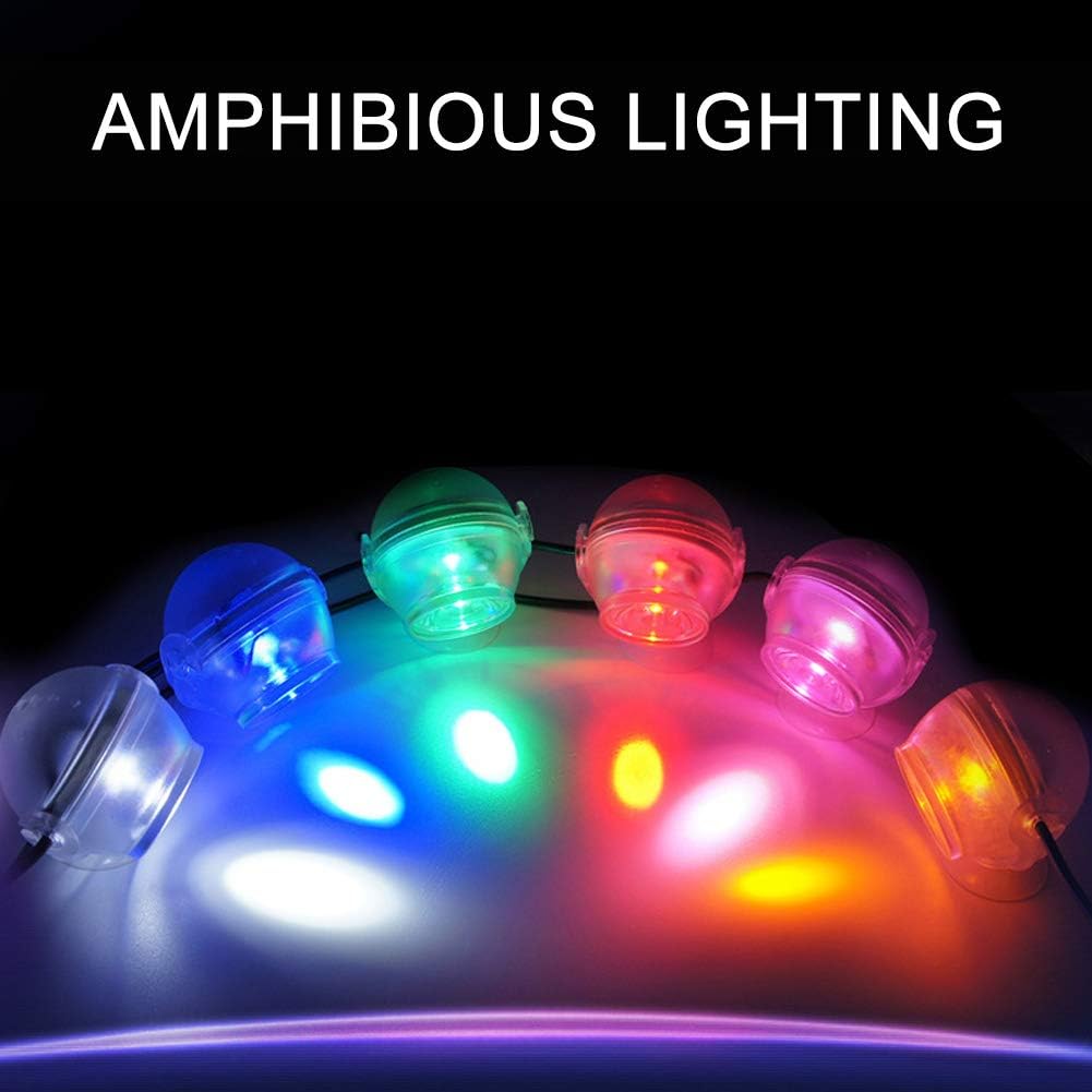 GLOGLOW Aquarium LED Light, Submersible Color Changing Fish Tank Light USB Night Spot Lamp for Freshwater Saltwater Tanks Reef Fish Decoration(Colorful)