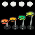 Fluorescent Acrylic Coral frag Rack,Live Coral Reef frag Bracket,frag Plugs Holder for Coral, This Set Contains Four columnar Acrylic Holders and Four White Premium Ceramic Bases