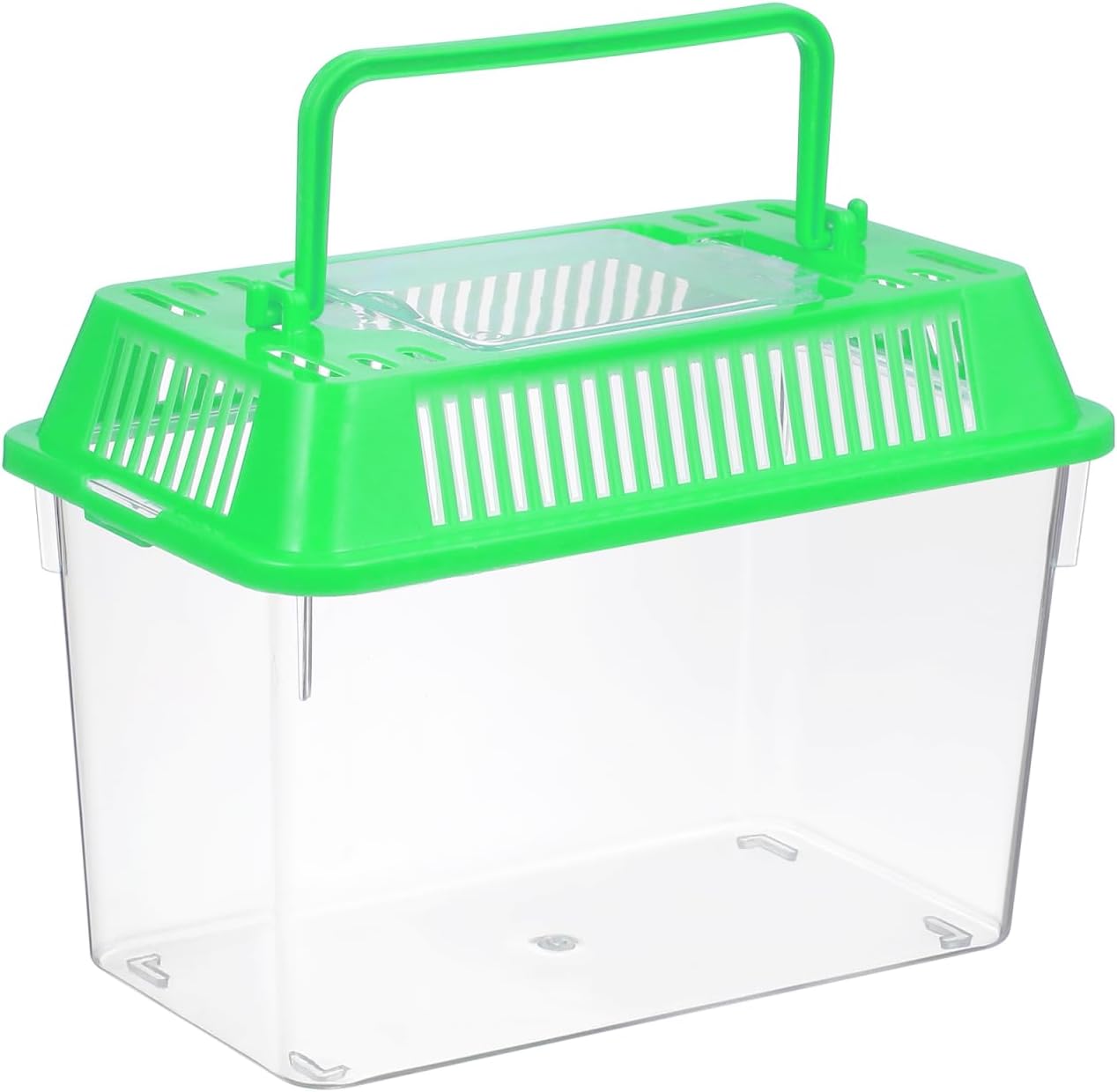 Gatuida Mini Handheld Plastic Fish Tank for Turtles and Easy to Clean and Portable Aquarium Random Lid for Travel and Outdoor Use