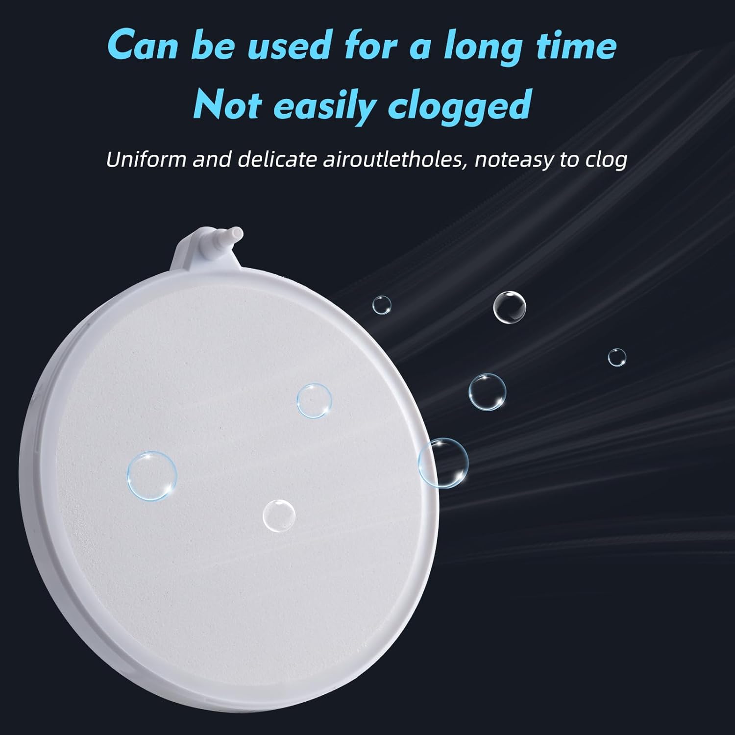 Rise Torrent Nano Air Stone with Case, Silent High-Oxygen Diffuser for Aquarium, Fish Tank & Hydroponics - 3.9 Inch White Small Bubble Diffuser Accessories (No Air Pump and Air Tube)