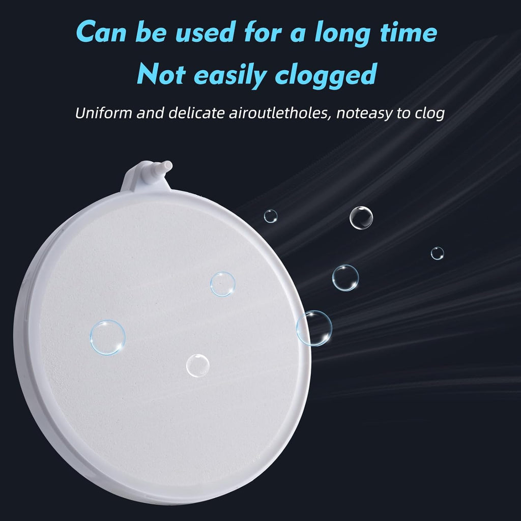 Rise Torrent Nano Air Stone with Case, Silent High-Oxygen Diffuser for Aquarium, Fish Tank & Hydroponics - 3 Inch White Small Bubble Diffuser Accessories (No Air Pump and Air Tube)