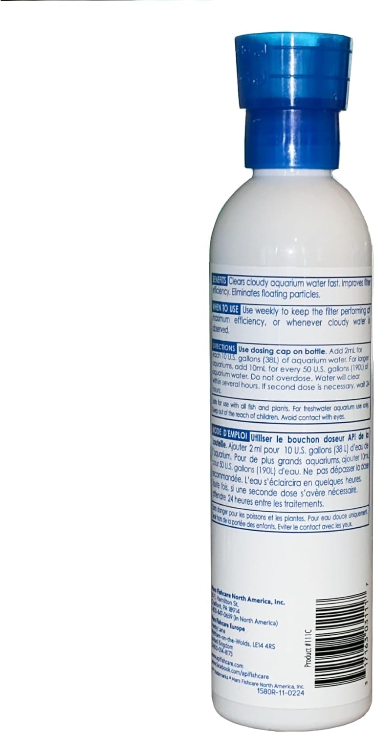 API ACCU-CLEAR Freshwater Aquarium Water Clarifier 8-Ounce Bottle