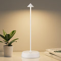 Cordless Table Lamp Rechargeable, Battery Operated 6000mAh Desk Lamp Touch Dimmable Lamp Outdoor Waterproof Portable Wireless Table Light, Small Table Lamp for Restaurant Bar/Outdoor (White)