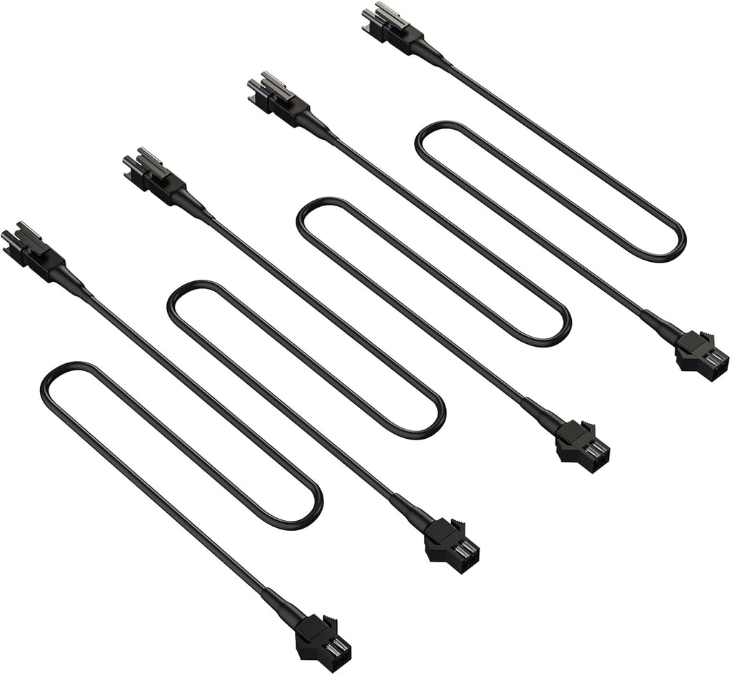 Honalia Pure White Rock Light Extension Wire 4 PCS, Extension Cable 47 Inch 2 Pin, 6000K White LED Rock Lights for Trucks UTV ATV RZR Golf Cart