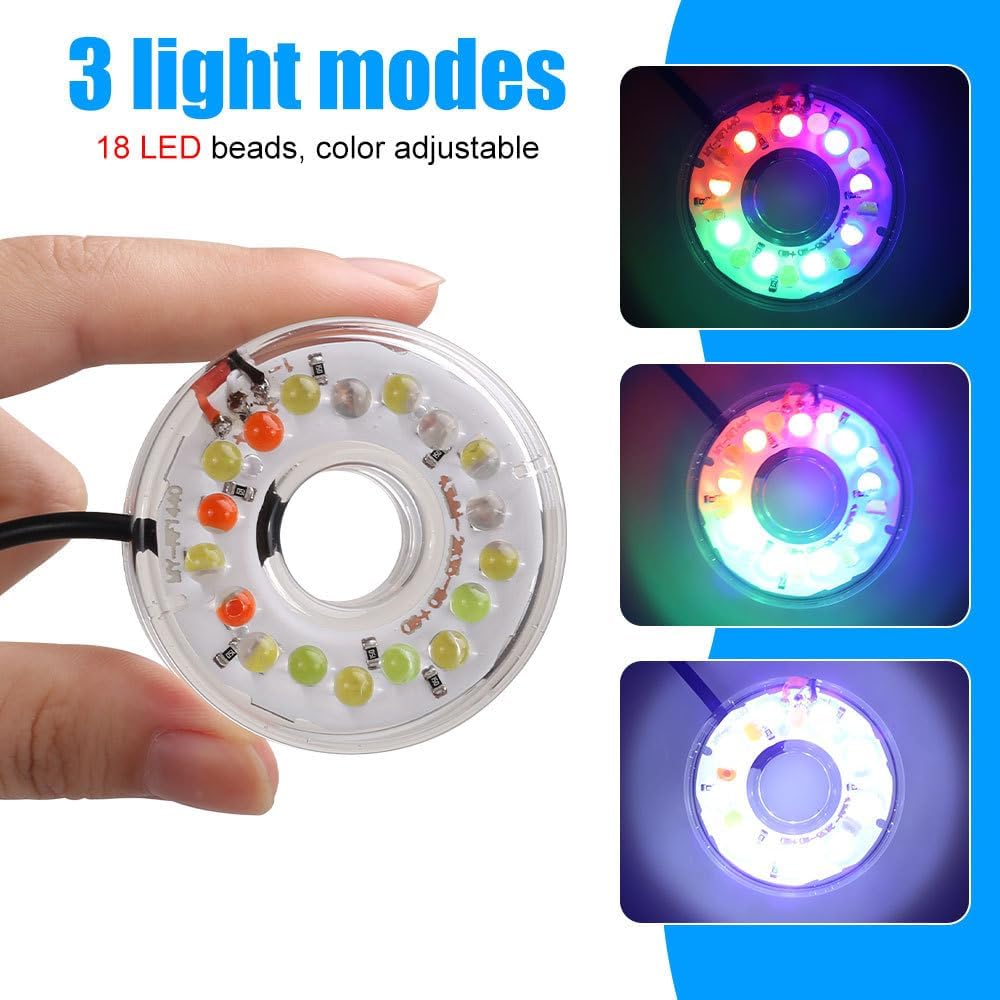 Suction Cup Aquarium LED Submersible Light, Waterproof 3W USB Charging Fish Tank Light with External Control for Fish Tanks