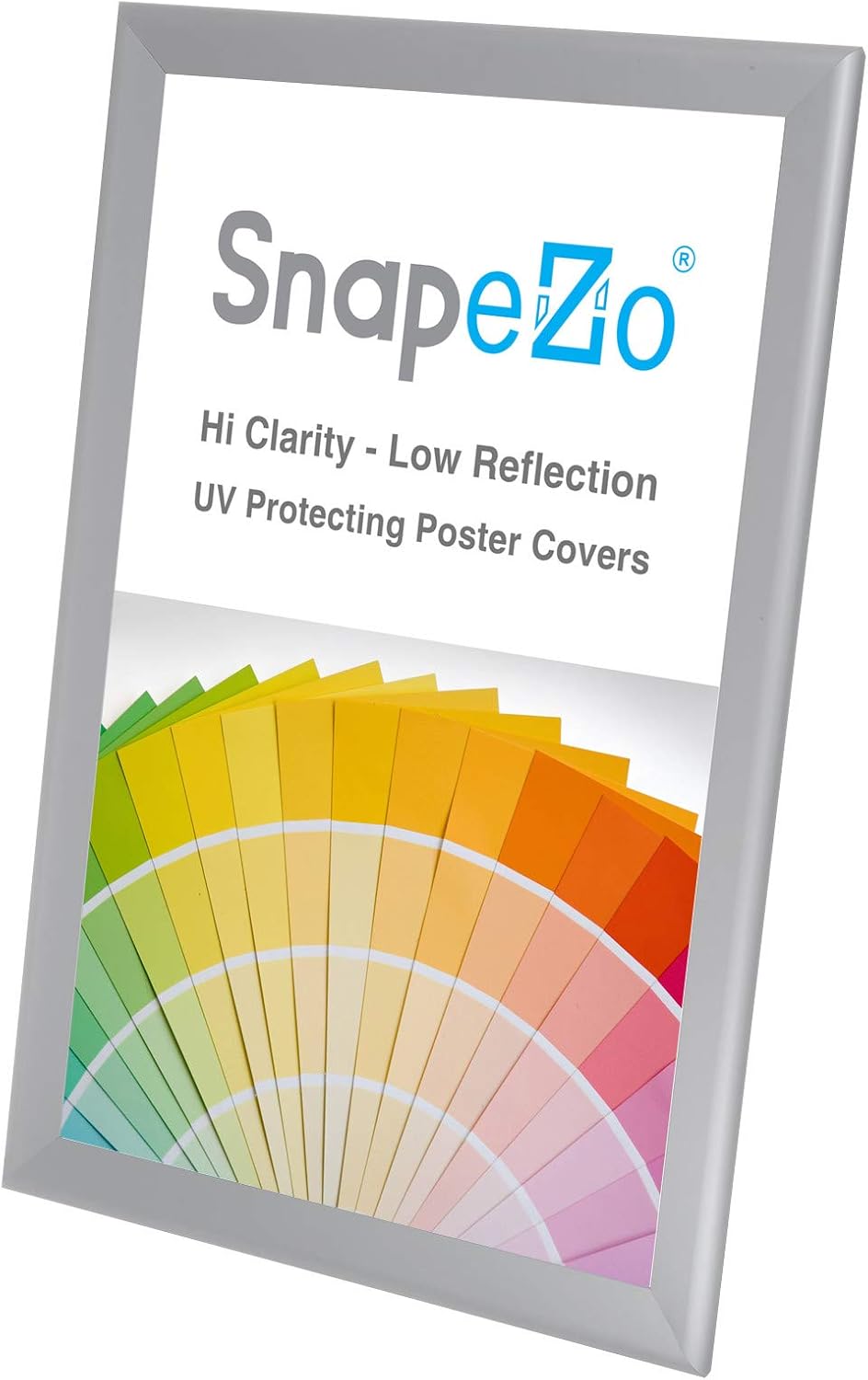 SnapeZo Silver 32x48 Poster Frame, 1.7" Aluminum Profile, Front-Loading Snap Frame, Wall Mounting, Wide Series