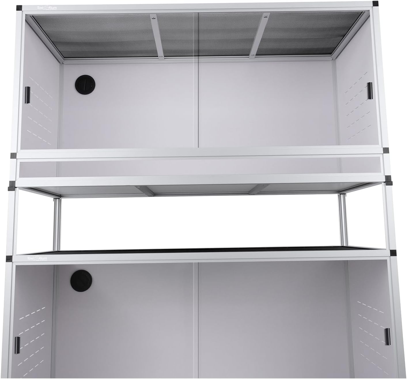 PVC Reptile Enclosure 76 Gallon ToxiRium Large Reptile Terrarium 44''x20''x20 Tank for Bearded Dragon Gecko Lizard Snake,Wide Breeding Lounge Vivarium Area with Sliding Doors Lock
