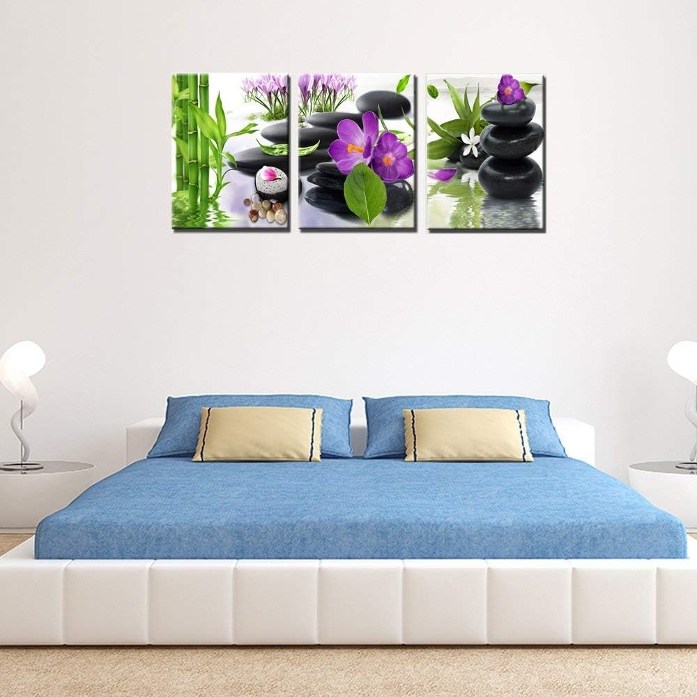 Canvas Wall Art Modern Flowers Photograph Canvas Painting for Home Wall Decorative (green)