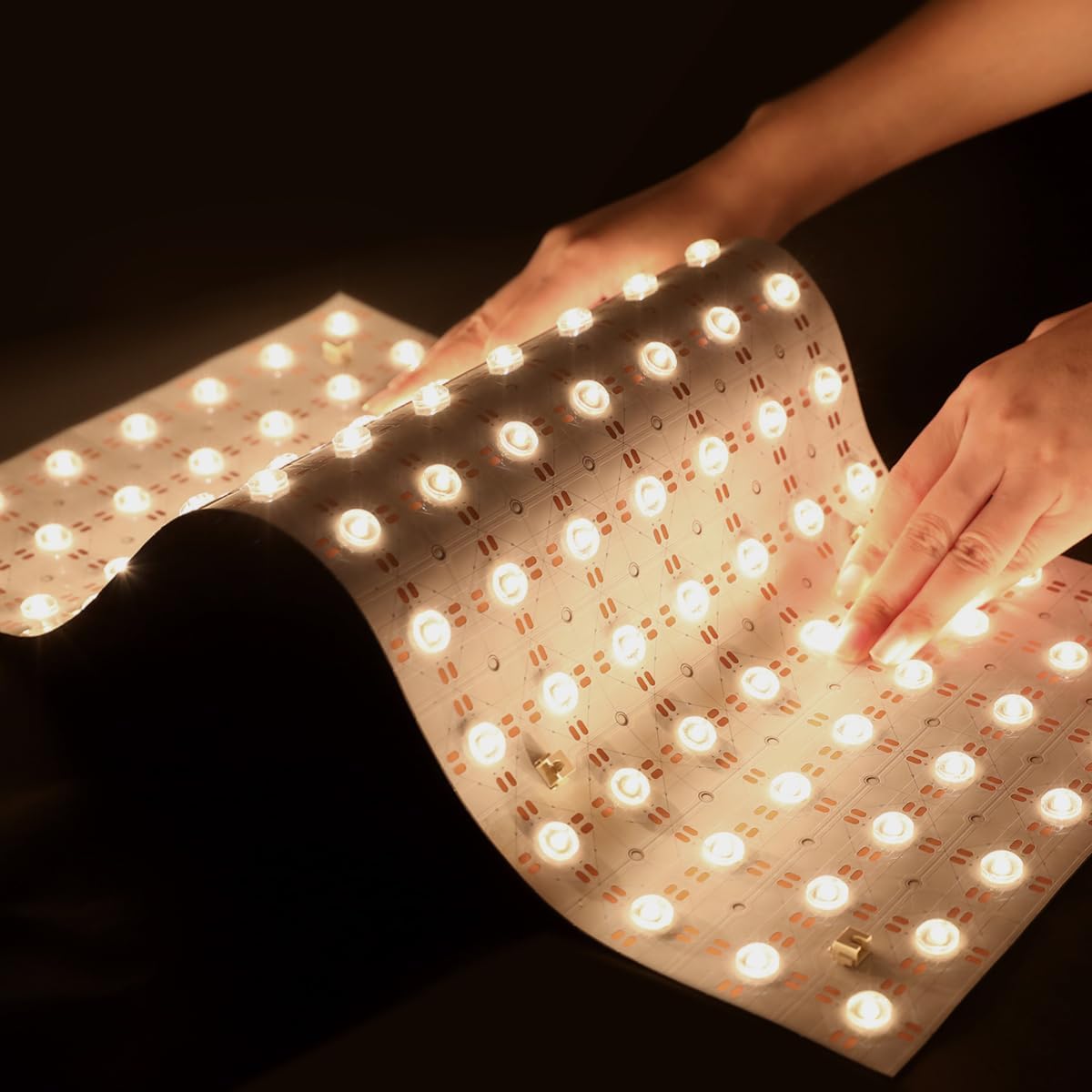 SuperlightingLED 2700K Warm White Flexible Backlight LED Sheet with Optical Lens, DC24V 30W 19.7”X 9.8” CRI 90+ Cuttable LED Panel Light for Kitchen Counter Decor and Sign Lighting (2700K Warm White)