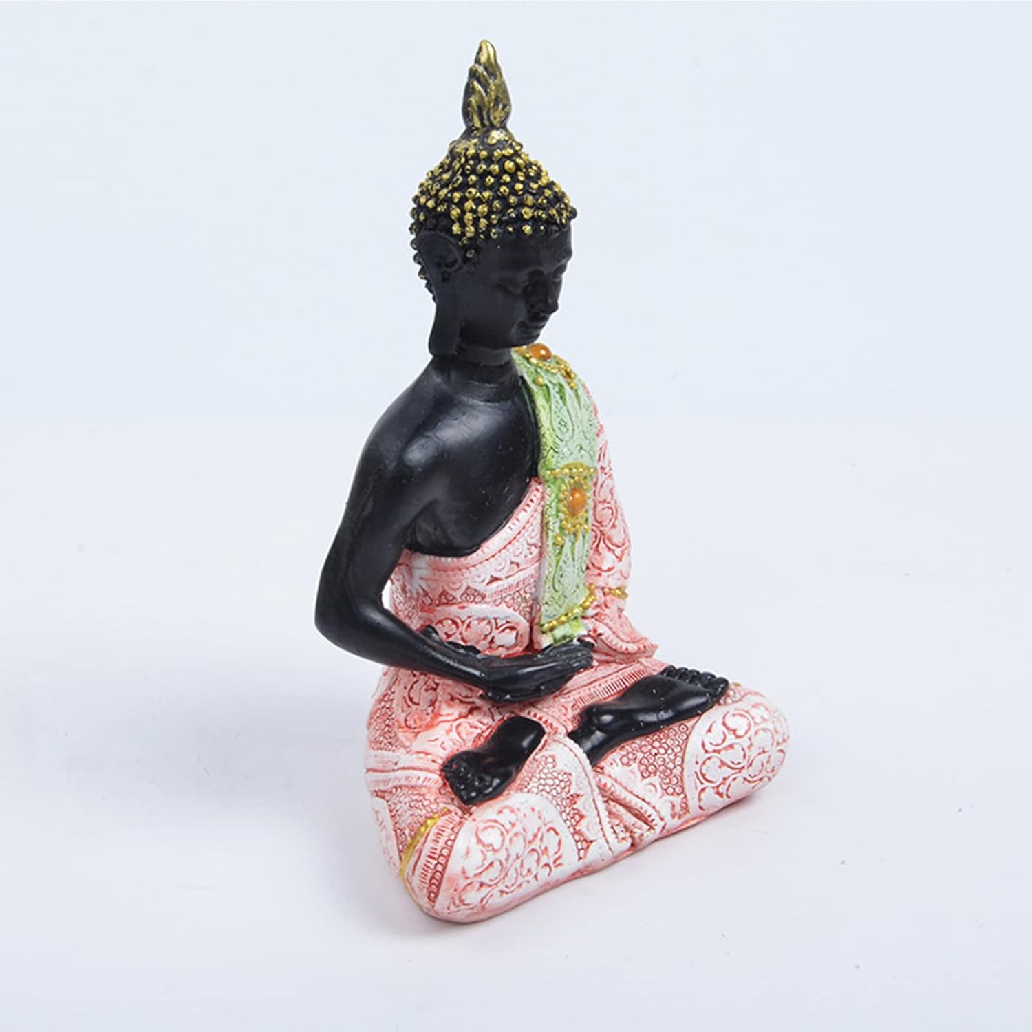 Buddha Statue Decor Ornament Aquarium Fish Tank Decorations Reptile Turtle Lizard Spider Tanks Terrarium Thai Buddhism Sculpture Figurine Pet Red