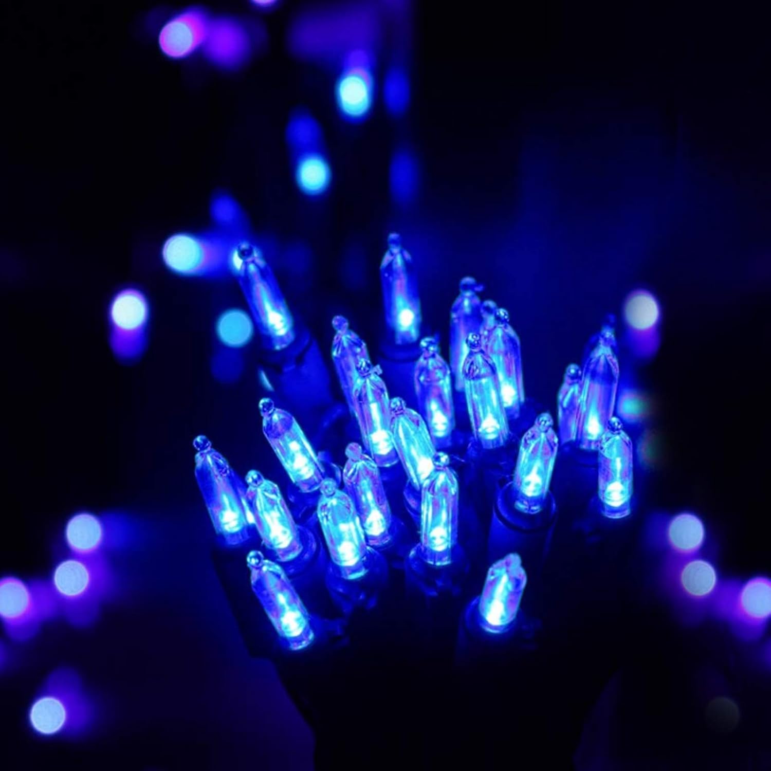 Christmas Lights, Battery Operated String Lights 18ft 50 LED Mini String Lights, Waterproof Lights with Remote Timer 8 Modes, Indoor Outdoor Garden Party Wedding Xmas Tree Decoration, Blue