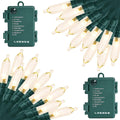 Christmas Lights, Battery Operated String Lights 18ft 50 LED 8 Modes with Timer for Christmas Tree Wreath Party Home Indoor Outdoor Decor, Waterproof, Warm White, 2 Pack