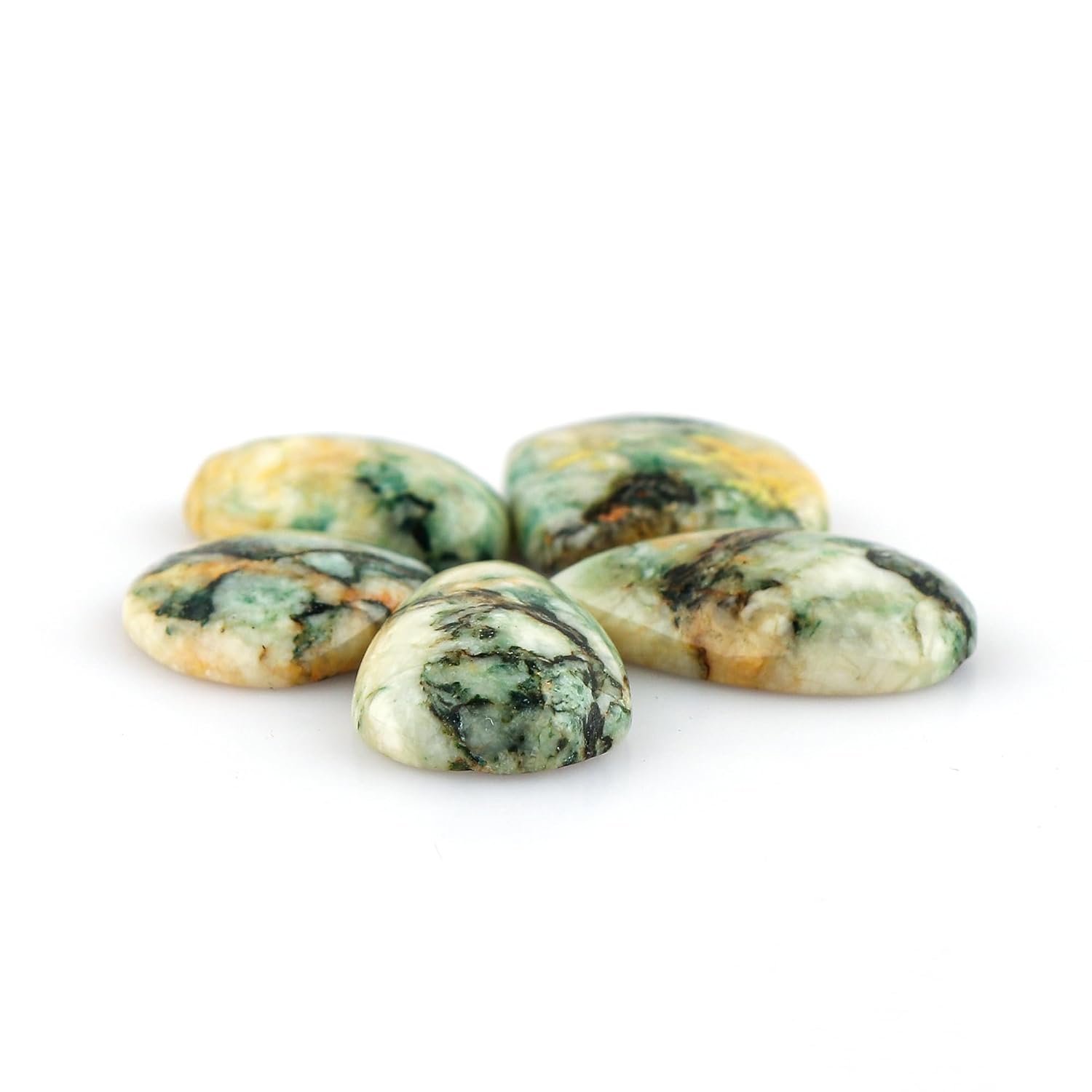 CRYSTALIS 5pcs Natural Dolomite Loose Gemstone Wholesale Bulk Cabochons Jewelry Making Supply, Chakra Healing Polished Stones, Wire Wrapping, DIY, Gem Collection, Mix-Shape