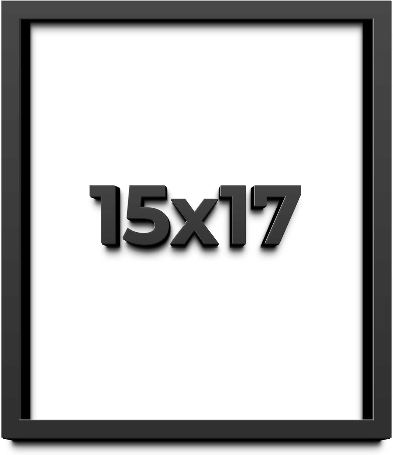 15x17 Shadow Box Frame Black | 1 Inch Deep Solid Wood Shadowbox Display Frame | UV Resistant Acrylic Plexiglass, Acid Free Backing, and Hanging Hardware | Dugan Picture Frame Style