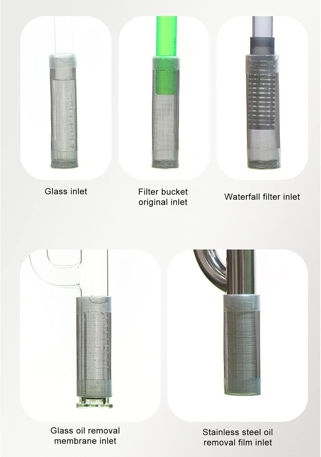 Tnfeeon Stainless Steel Mesh Inflow Aquarium Filter Guard Intake Cover for Shrimp and Fish Aquarium Intake Filter Mesh Cover Fish Mesh Net Strainer Tube Filter Accessory (M)