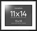 Homeforia 15x18 Diploma Black Wood Frame, High End Black Oak 15 x 18 Certificate Frames with Mat 11 x 14, 18x15 Document Frame Matted to 11x14, Degree Wooden Frames, Tempered Glass, Wall Kit, Set of 1