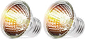 50W Reptile Heat Lamp Bulbs - UVA UVB Bulbs- Light Turtle Heat Lamp for Reptiles and Amphibian Tanks, Terrariums and Cages - 110V Turtle Reptile Heat Bulbs with E26 Screw Cap Base 2-Pack