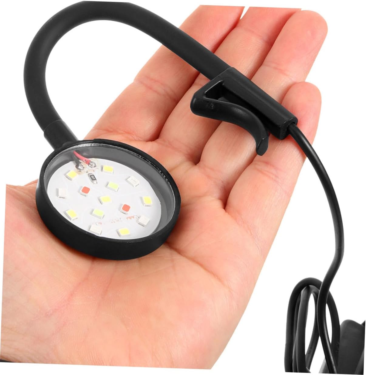 Mipcase 2pcs Aquarium LED Lamp with Rotation USB Powered Fish Tank Light for Household Use Stable Construction Easy Installation Lightweight Aquarium Lighting